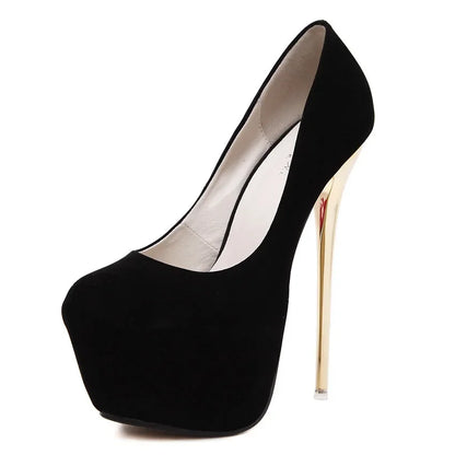 Women High Heels Pumps Fashion Flock Womens Sandals Platform Wedding Pumps Casual Thin Heels Womens Shoes Heels